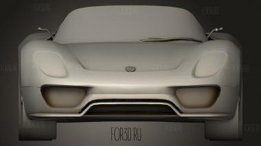 Концепт Porsche 918 Spyder 3d stl модель для ЧПУ