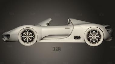 Концепт Porsche 918 Spyder 3d stl модель для ЧПУ