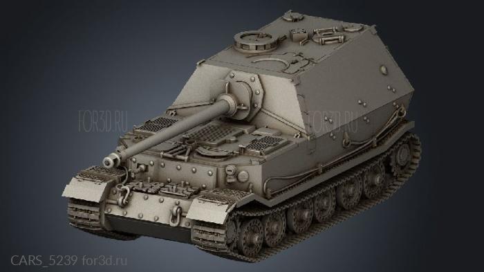 Sd Kfz Tiger Panzerjager Elefant stl model for CNC