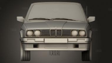 BMW 3 E30 с откидным верхом 1990 3d stl модель для ЧПУ