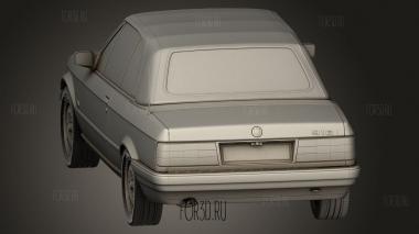 BMW 3 E30 с откидным верхом 1990 3d stl модель для ЧПУ