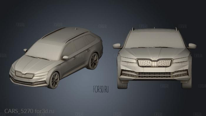 skoda b combi stl model for CNC