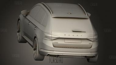 Skoda b combi 3d stl модель для ЧПУ