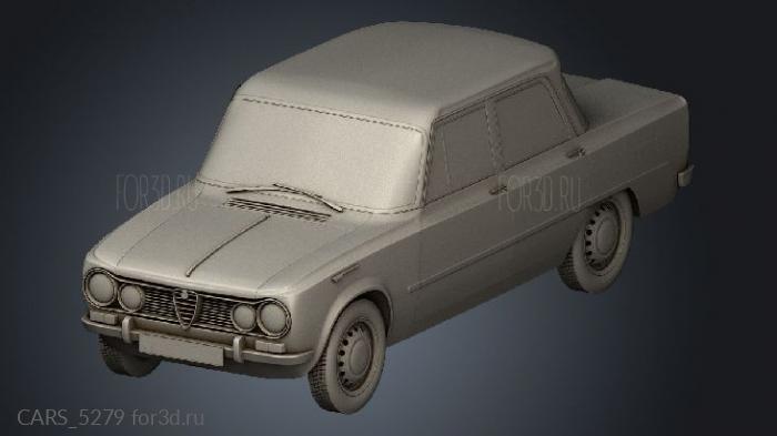 Alfa Romeo Giulia Mk2 105 1962 stl model for CNC