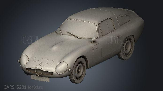 Alfa Romeo Giulia TZ 105 1963 stl model for CNC