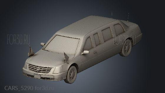 Cadillac DTS Limousine 2006 stl model for CNC