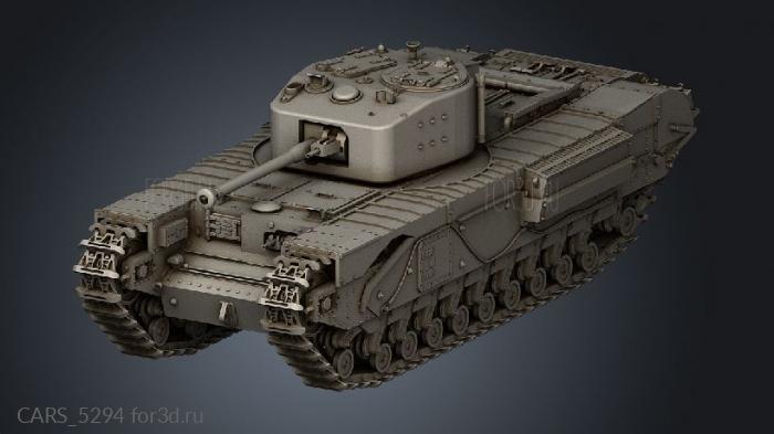 Churchill Mk VI A22 early 1944 stl model for CNC