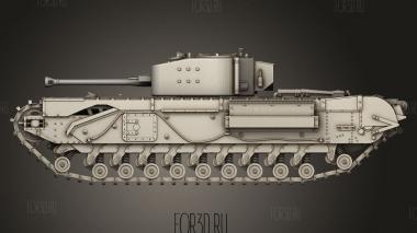 Черчилль Mk VI A22 начало 1944 года 3d stl модель для ЧПУ