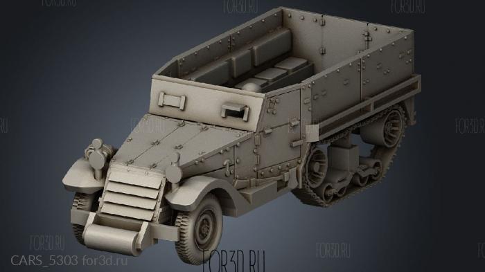 Half Track vide stl model for CNC