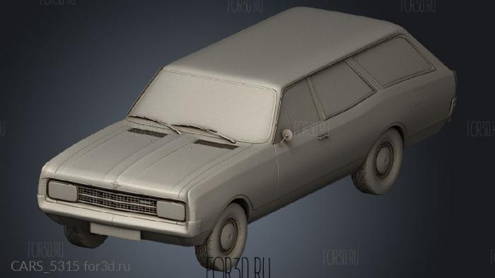 Opel Rekord Mk6 C caravan 1967 stl model for CNC