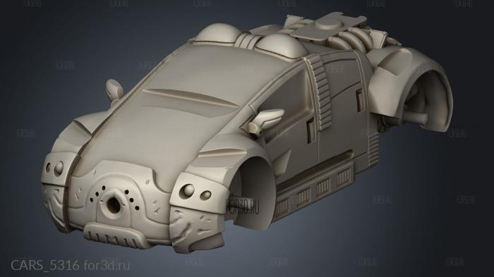 police car stl model for CNC