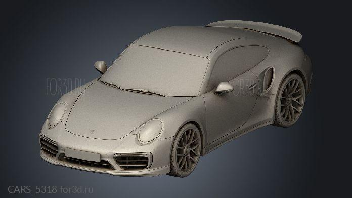 Porsche 911 Turbo S Coupe 2016 stl model for CNC