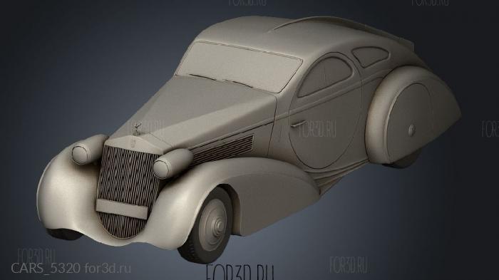 Rolls Royce Phantom Mk1 Jonckheere Coupe 1934 stl model for CNC