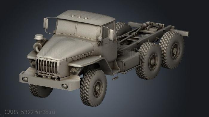 russian military truck ural stl model for CNC