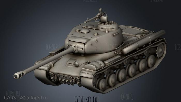 Soviet Tank IS stl model for CNC