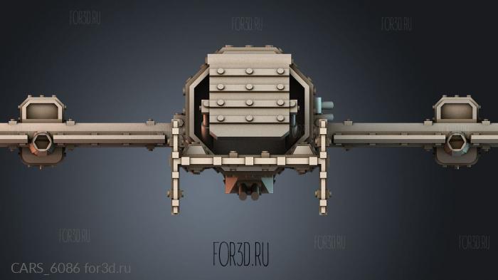 CARS_6086 stl model for CNC