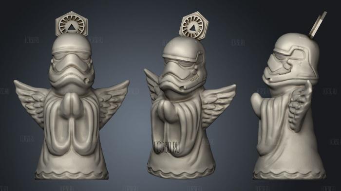 Angel Star Wars Clone stl model for CNC