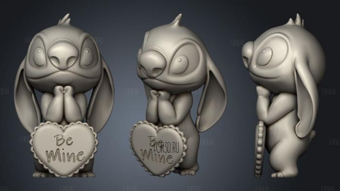 Be Mine Valentine s Stitch 3d stl модель для ЧПУ