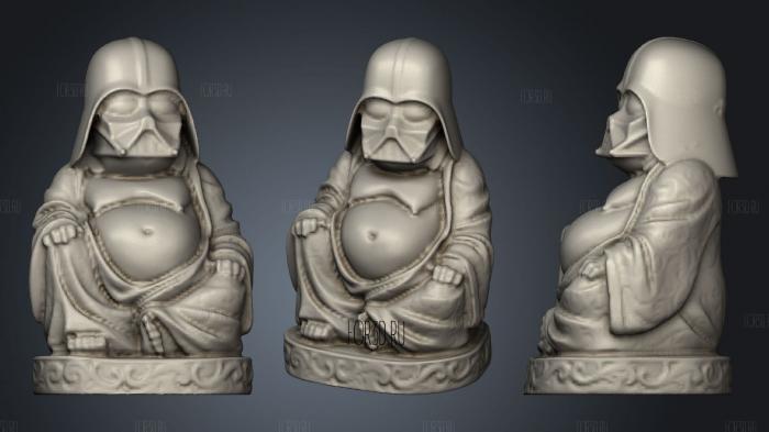 Buddha Darth Vader stl model for CNC