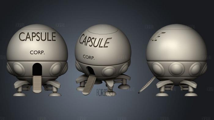 Capsule Corporation Spaceship stl model for CNC