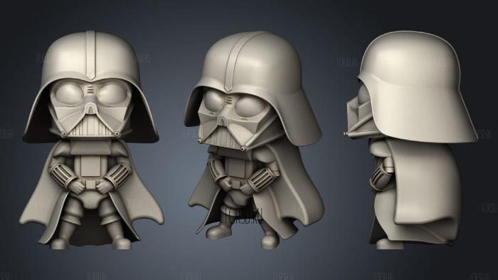 Cute Darth Vader stl model for CNC