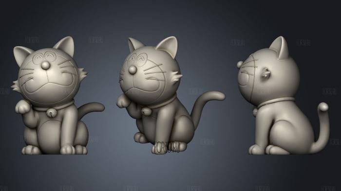 Doraemon Lucky Cat stl model for CNC