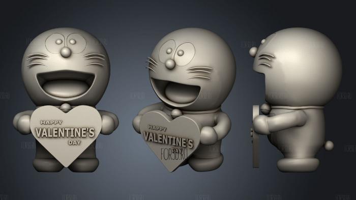 Doraemon valentine s day stl model for CNC