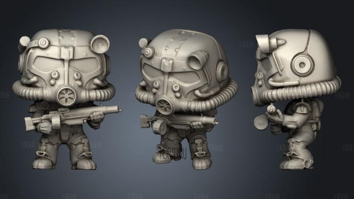 Funko Fallout 4 Power Armor stl model for CNC