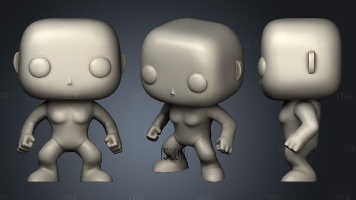 Funko female stl model for CNC