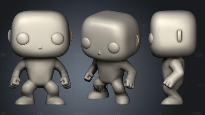 Funko male stl model for CNC