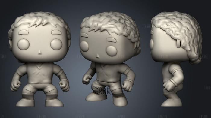 Funko Maradona stl model for CNC