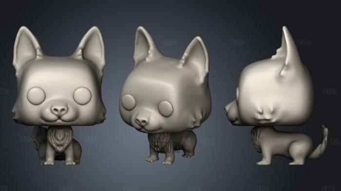 Funko Pop Dog stl model for CNC