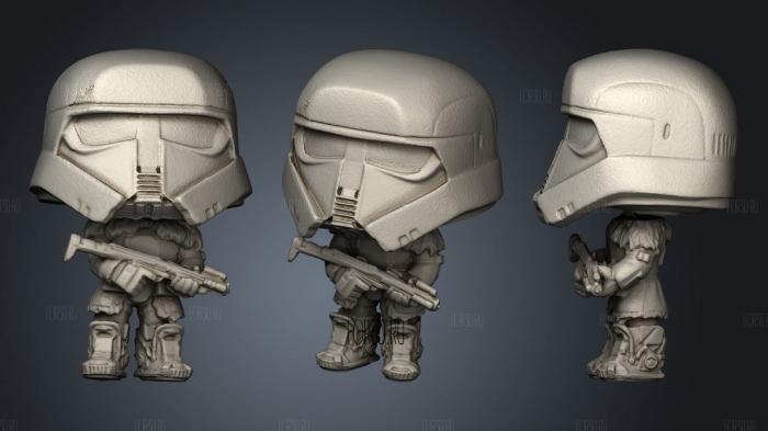 Funko Range Trooper stl model for CNC