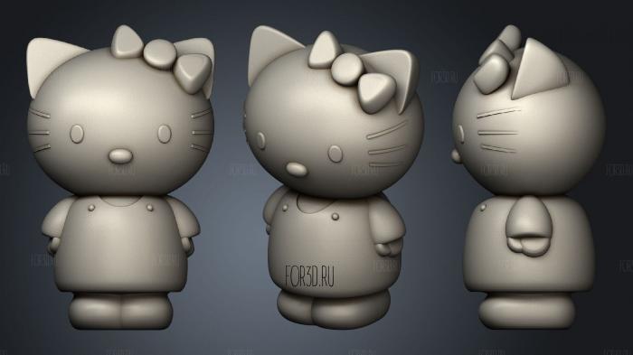 Hello Kitty stl model for CNC