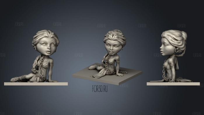 Jabba and Leia stl model for CNC
