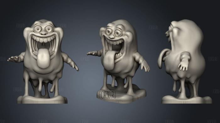 Jelly Ghost stl model for CNC