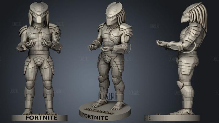 Predator fortnite stand soporte stl model for CNC