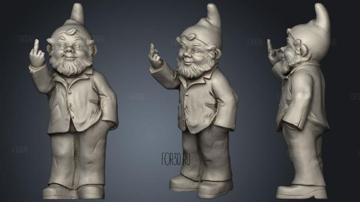 Rude gnome stl model for CNC