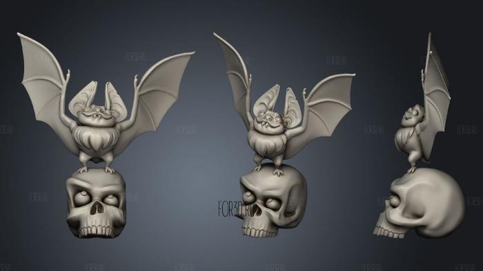 Sculpture of a funny vampire stl model for CNC