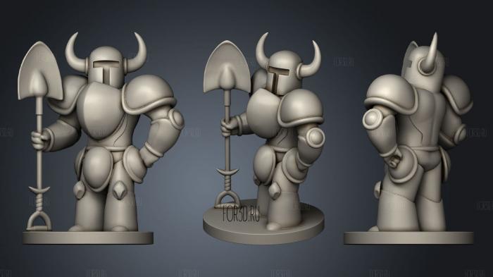 Shovel knight stl model for CNC