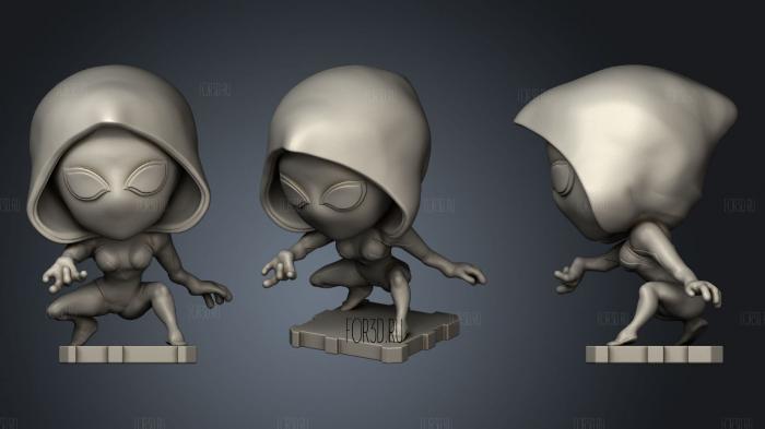 Spider gwen plakit2 series stl model for CNC