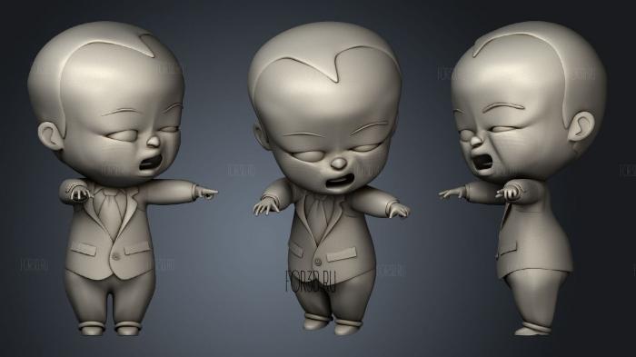 The Boss Baby Angry Crying stl model for CNC