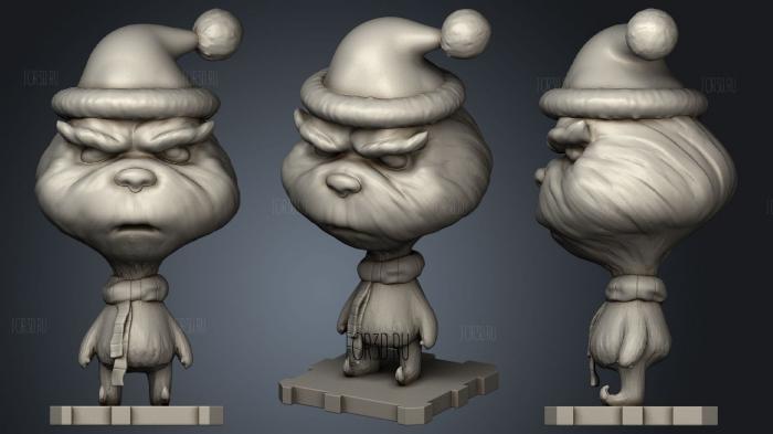 The grinch stl model for CNC