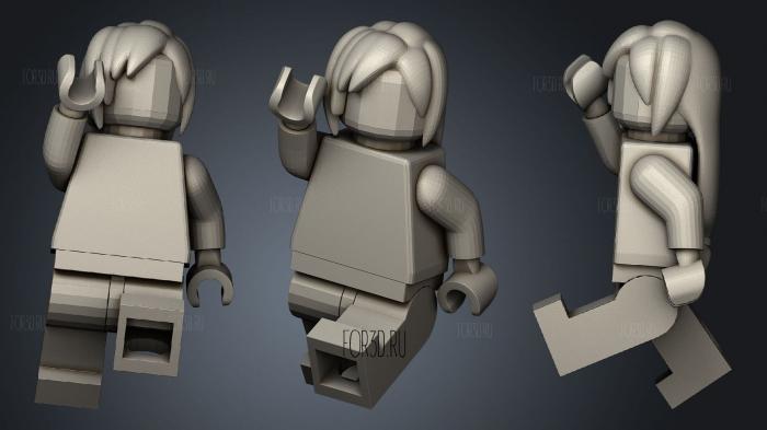 Tifa LEGO Mini Fig stl model for CNC