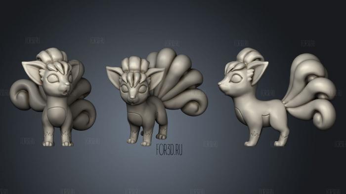 Vulpix stl model for CNC