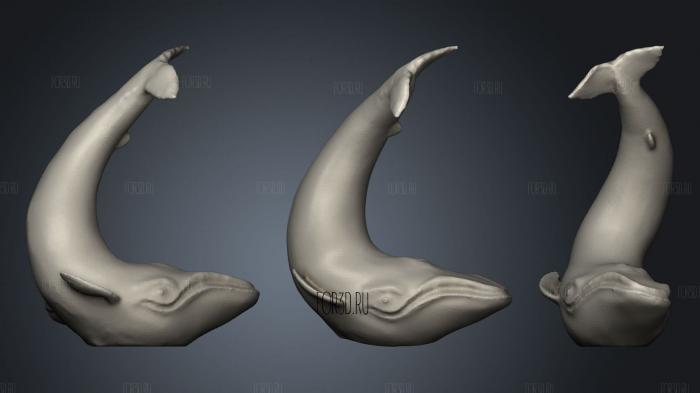 Whale stl model for CNC