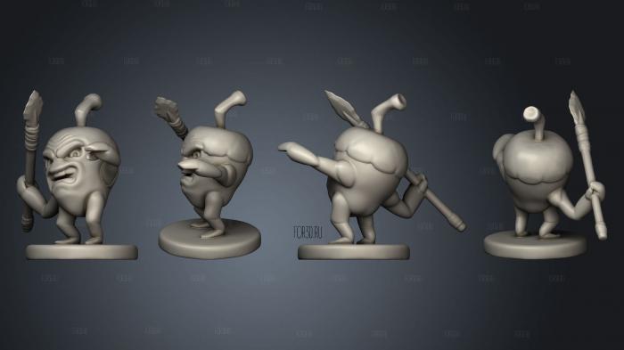 Angry Acorns Acorn Spear Throw stl model for CNC