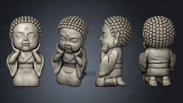Baby Buddha Felicidad Naranja stl model for CNC