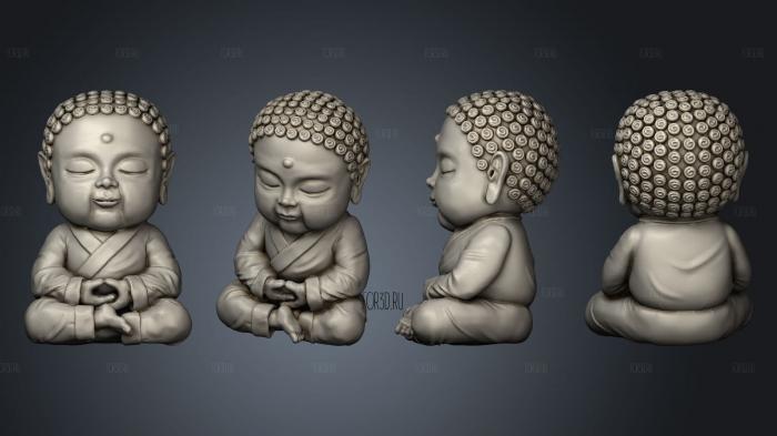 Baby Buddha Sabiduría violeta stl model for CNC
