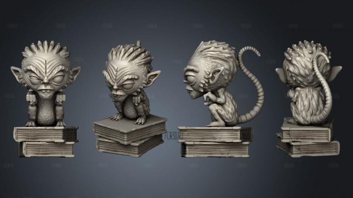 Chibi Cthulhu Brown Jenkin stl model for CNC